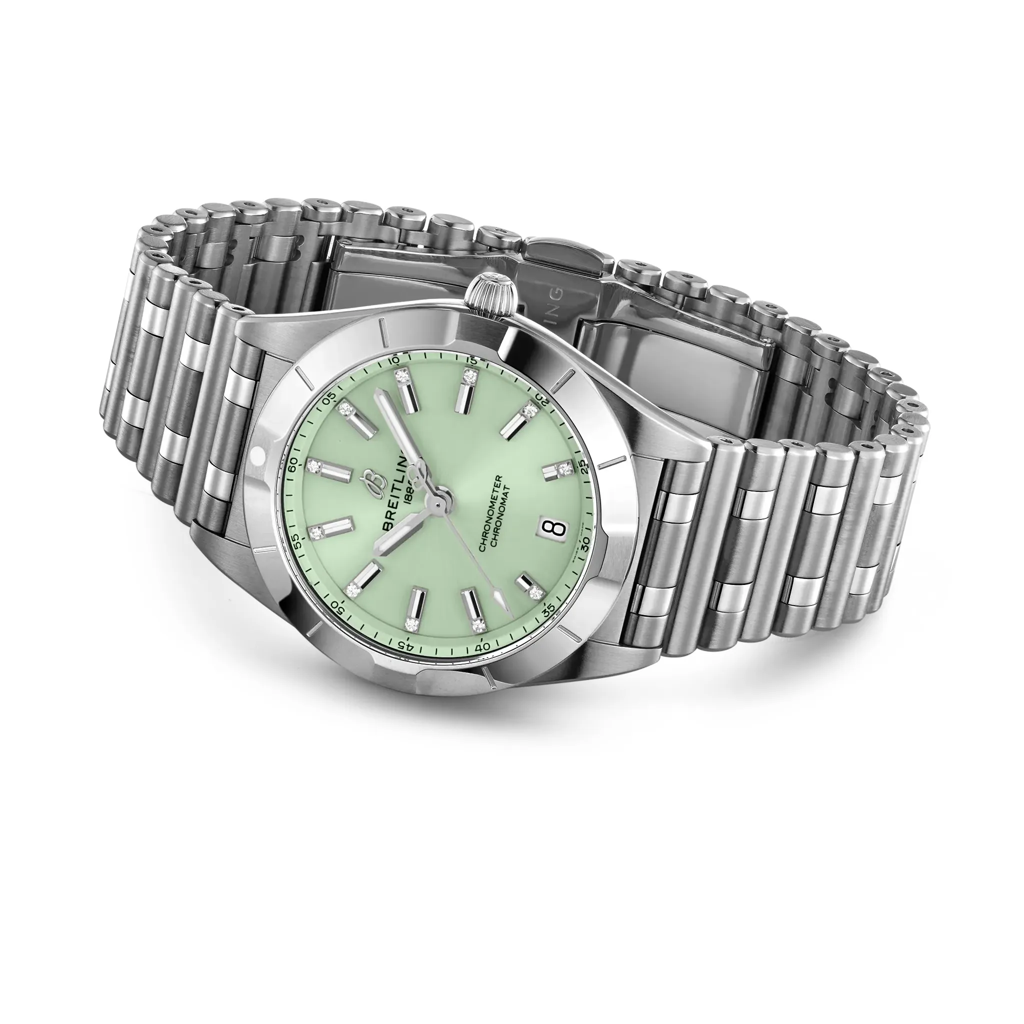Breitling Chronomat 32 Watch with Seafoam Green Dial