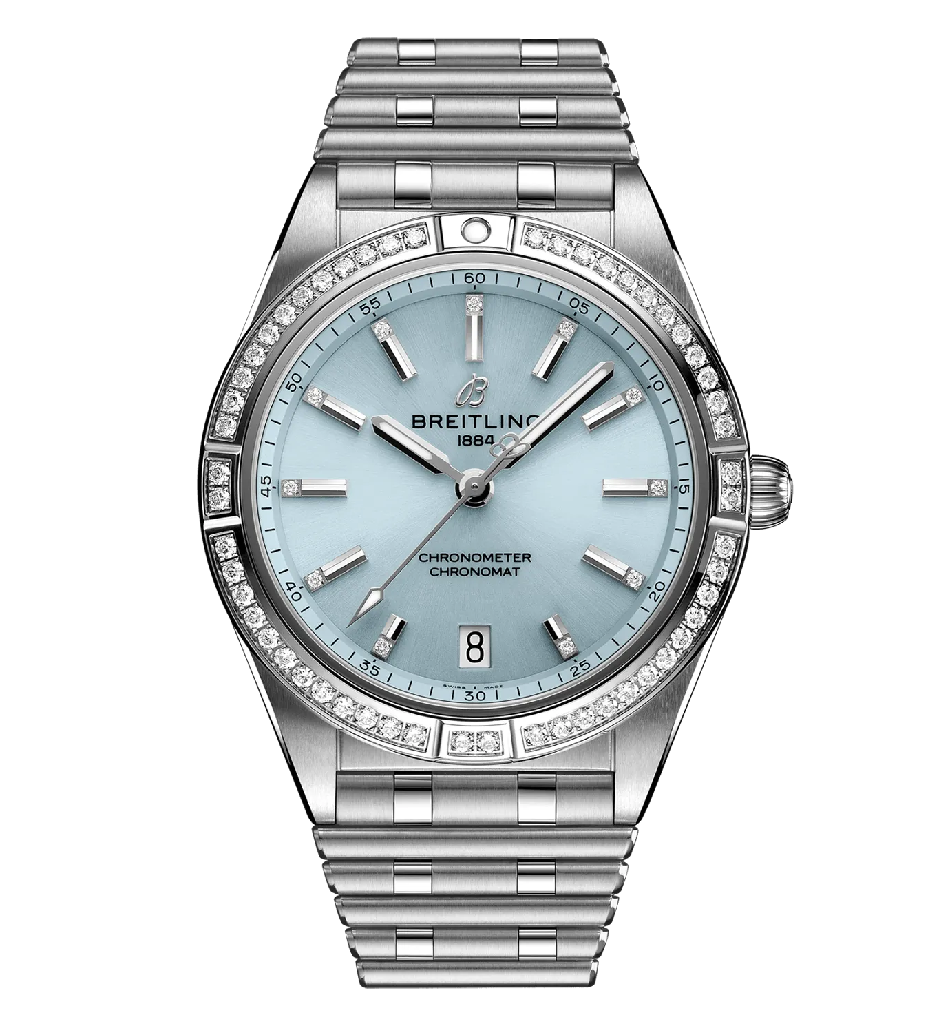 Breitling Chronomat Automatic 36 Watch with Stainless Steel & 18K White Gold Bracelet