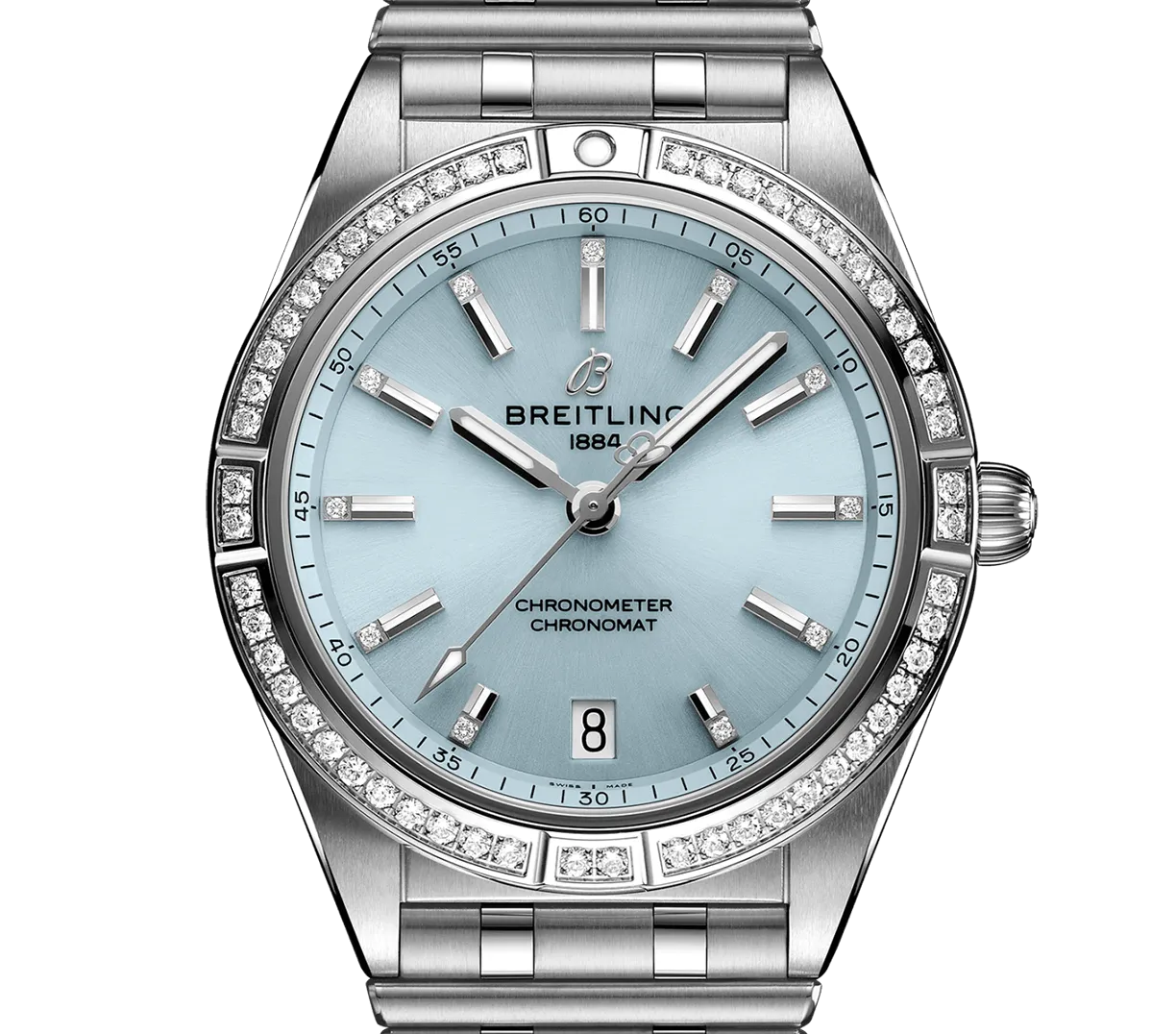 Breitling Chronomat Automatic 36 Watch with Stainless Steel & 18K White Gold Bracelet
