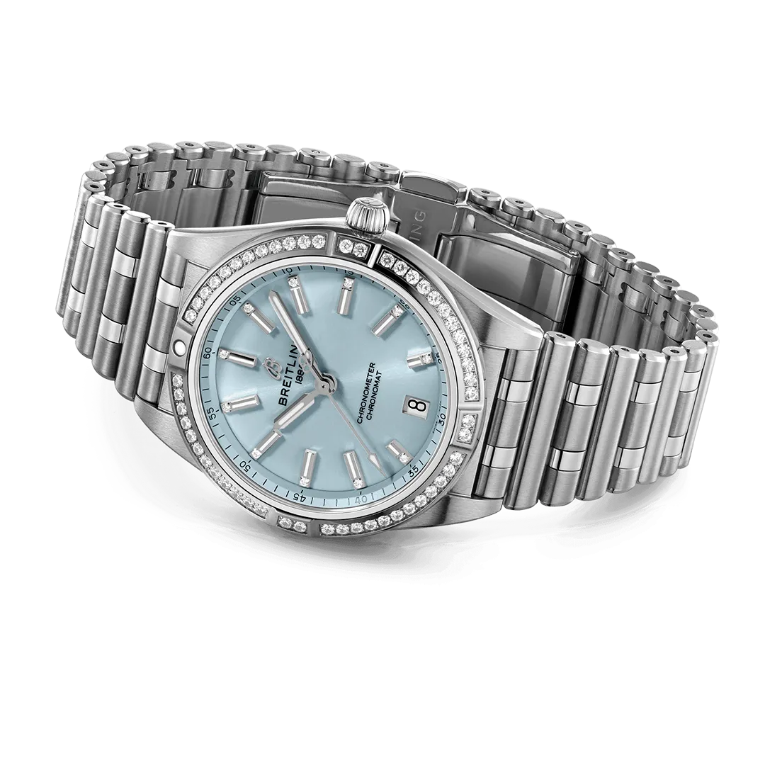 Breitling Chronomat Automatic 36 Watch with Stainless Steel & 18K White Gold Bracelet