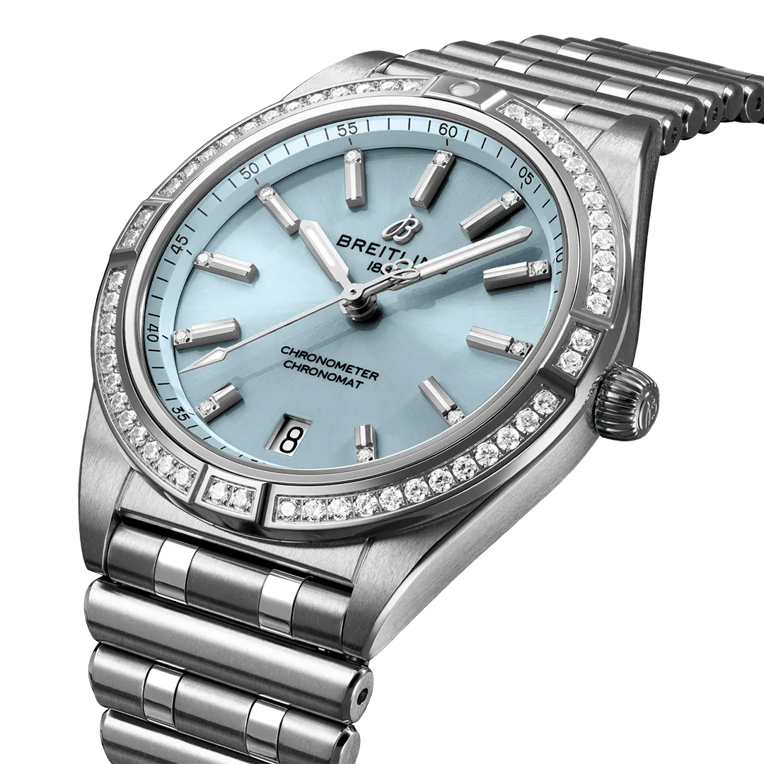 Breitling Chronomat Automatic 36 Watch with Stainless Steel & 18K White Gold Bracelet