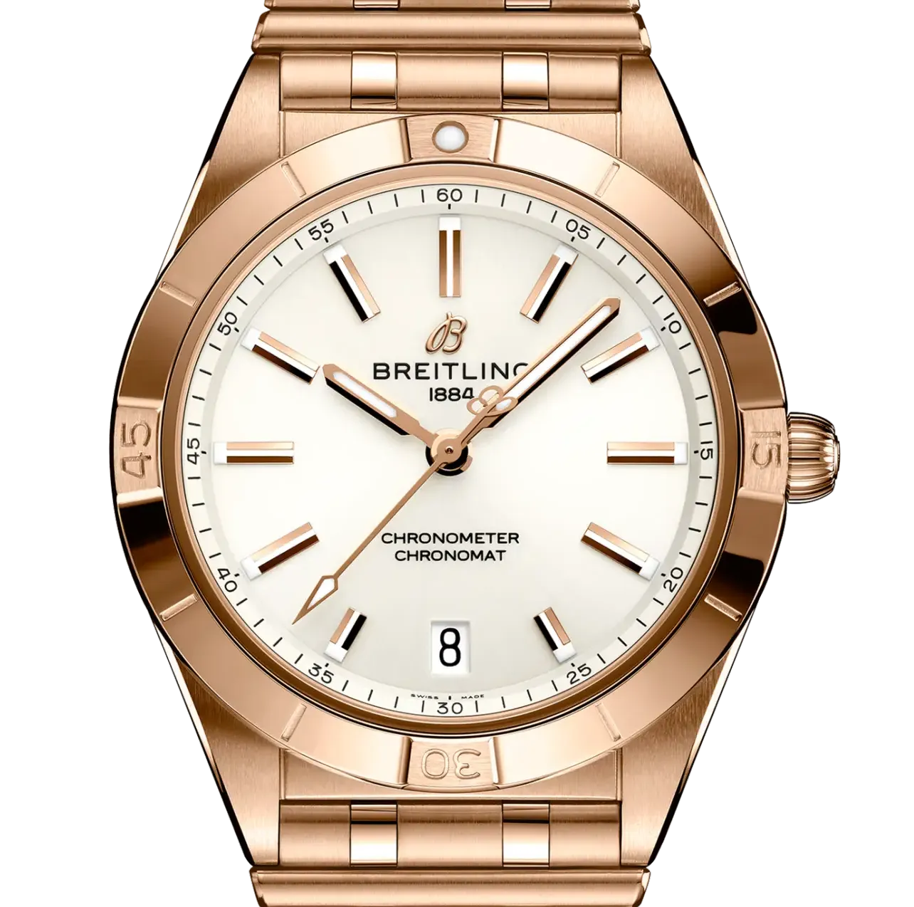 Breitling Chronomat Automatic 36 Watch with White Dial