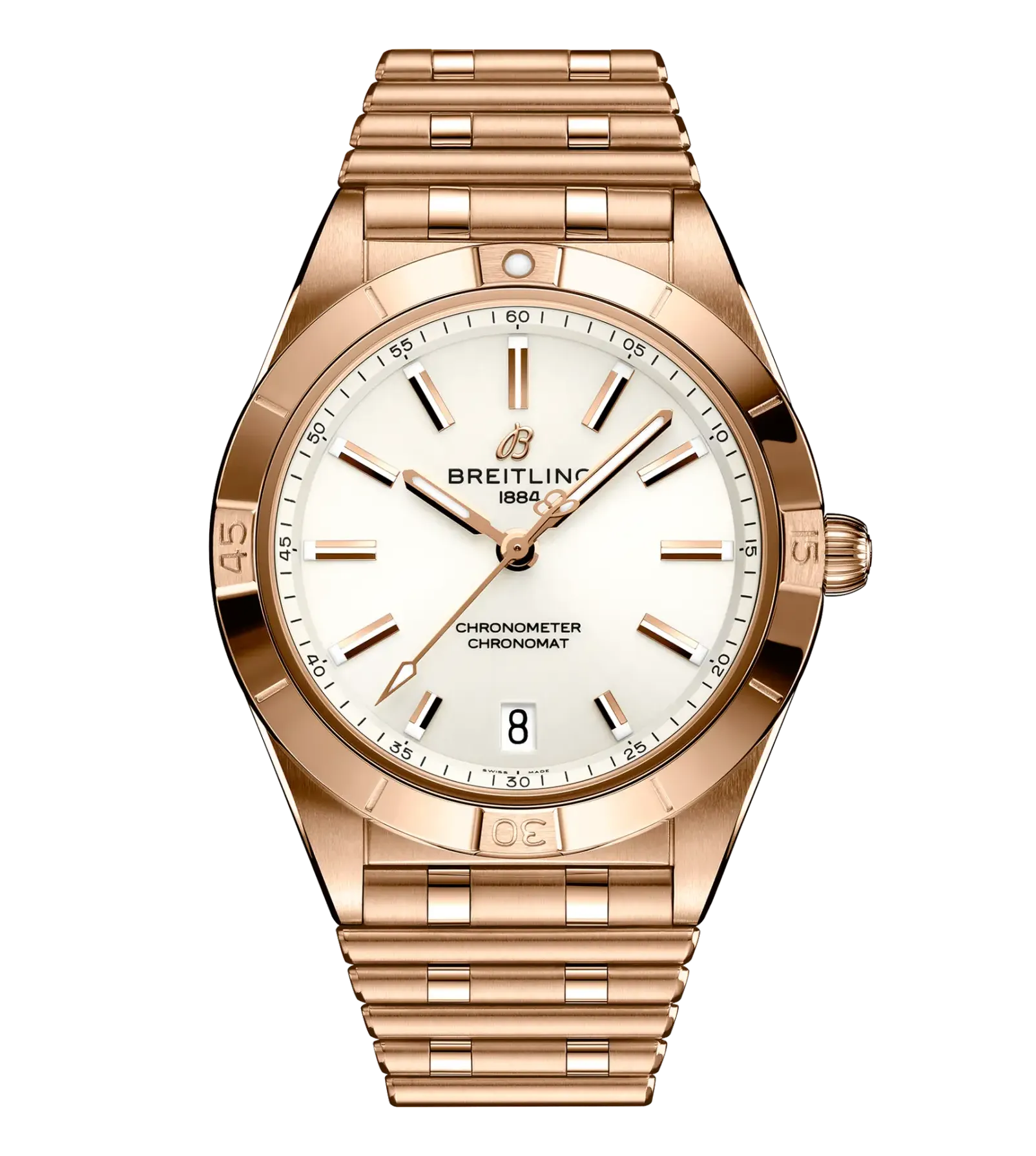 Breitling Chronomat Automatic 36 Watch with White Dial