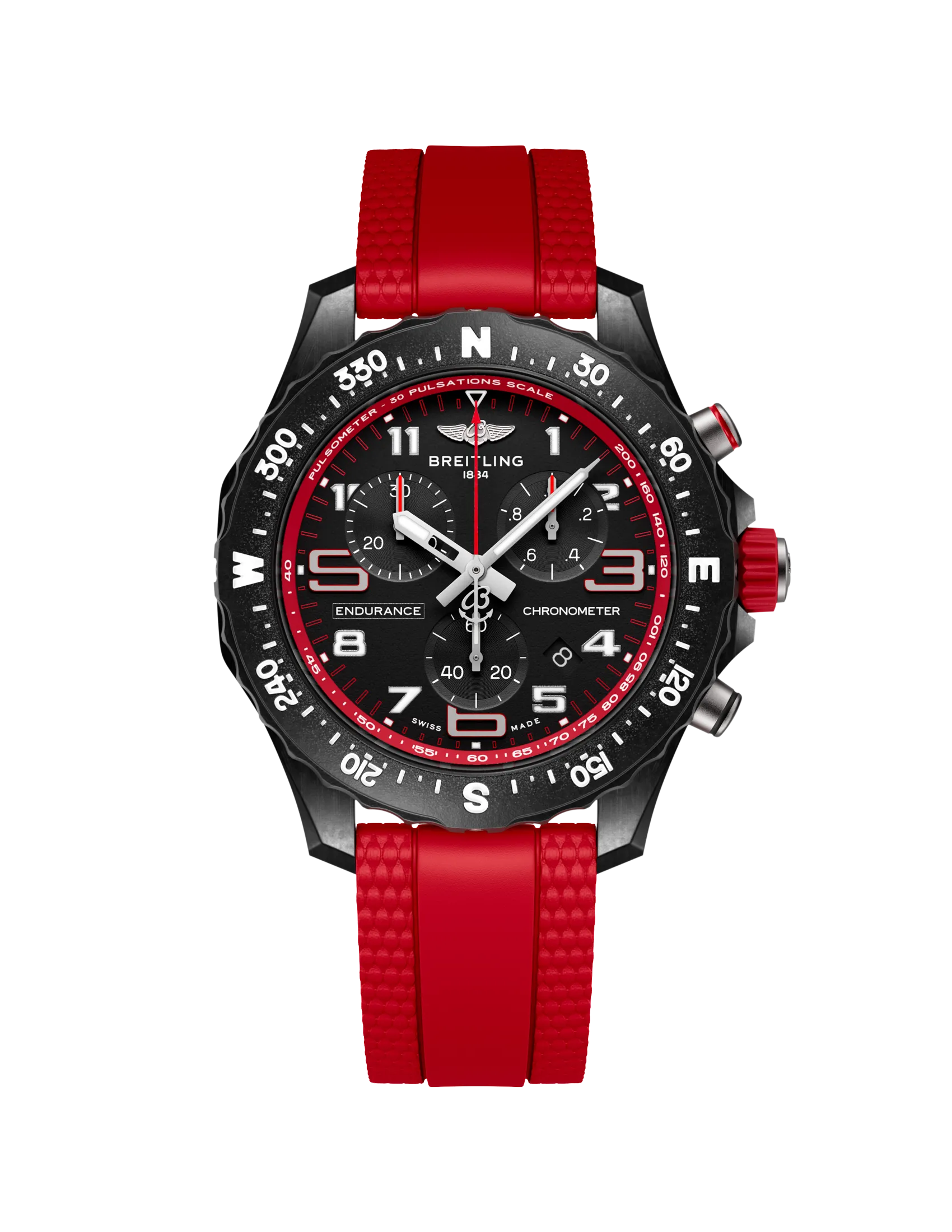 Breitling Endurance Pro 38 Watch with Red Strap