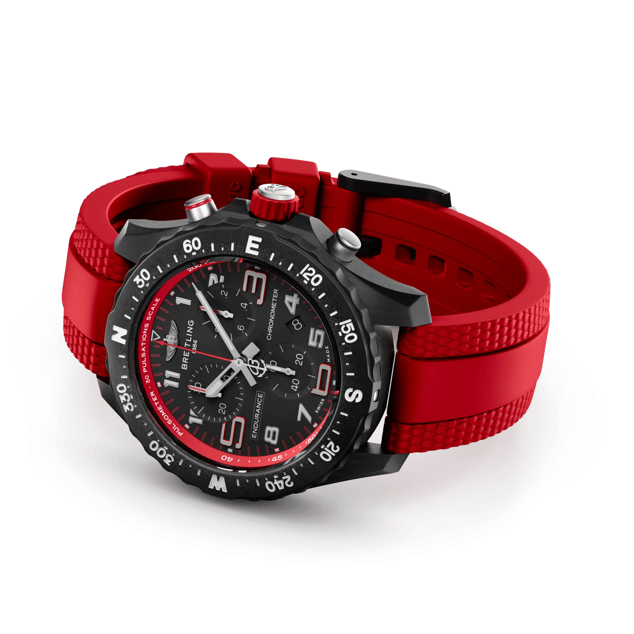 Breitling Endurance Pro 38 Watch with Red Strap