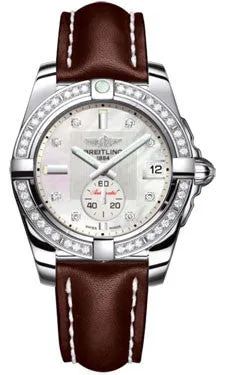 Breitling - Galactic 36 Automantic Stainless Steel - Diamond Bezel - Leather Strap