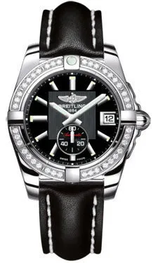 Breitling - Galactic 36 Automantic Stainless Steel - Diamond Bezel - Leather Strap