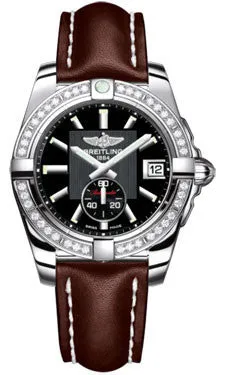 Breitling - Galactic 36 Automantic Stainless Steel - Diamond Bezel - Leather Strap