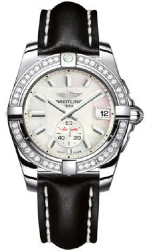 Breitling - Galactic 36 Automantic Stainless Steel - Diamond Bezel - Leather Strap
