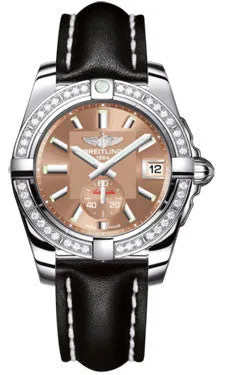Breitling - Galactic 36 Automantic Stainless Steel - Diamond Bezel - Leather Strap