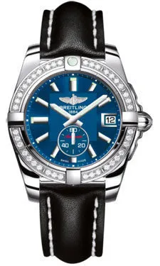 Breitling - Galactic 36 Automantic Stainless Steel - Diamond Bezel - Leather Strap