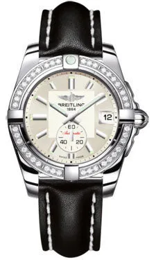 Breitling - Galactic 36 Automantic Stainless Steel - Diamond Bezel - Leather Strap
