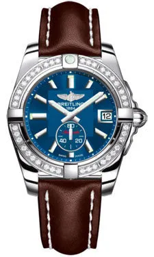 Breitling - Galactic 36 Automantic Stainless Steel - Diamond Bezel - Leather Strap