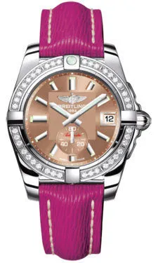 Breitling - Galactic 36 Automantic Stainless Steel - Diamond Bezel - Sahara Strap
