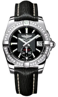 Breitling - Galactic 36 Automantic Stainless Steel - Diamond Bezel - Sahara Strap