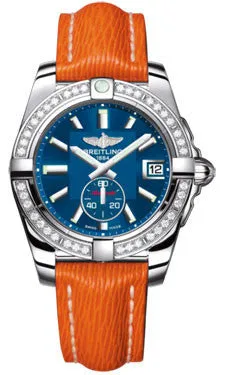 Breitling - Galactic 36 Automantic Stainless Steel - Diamond Bezel - Sahara Strap
