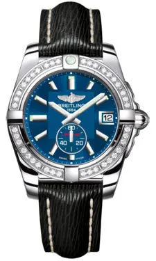 Breitling - Galactic 36 Automantic Stainless Steel - Diamond Bezel - Sahara Strap