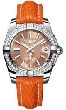 Breitling - Galactic 36 Automantic Stainless Steel - Diamond Bezel - Sahara Strap