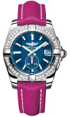 Breitling - Galactic 36 Automantic Stainless Steel - Diamond Bezel - Sahara Strap