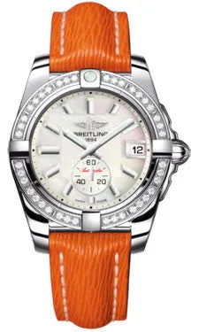 Breitling - Galactic 36 Automantic Stainless Steel - Diamond Bezel - Sahara Strap