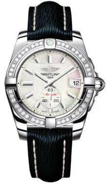 Breitling - Galactic 36 Automantic Stainless Steel - Diamond Bezel - Sahara Strap