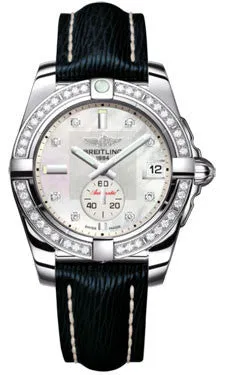 Breitling - Galactic 36 Automantic Stainless Steel - Diamond Bezel - Sahara Strap