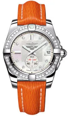 Breitling - Galactic 36 Automantic Stainless Steel - Diamond Bezel - Sahara Strap
