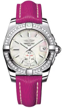 Breitling - Galactic 36 Automantic Stainless Steel - Diamond Bezel - Sahara Strap