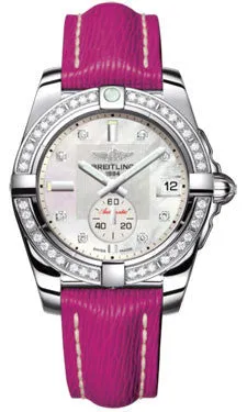 Breitling - Galactic 36 Automantic Stainless Steel - Diamond Bezel - Sahara Strap