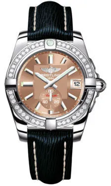 Breitling - Galactic 36 Automantic Stainless Steel - Diamond Bezel - Sahara Strap