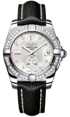 Breitling - Galactic 36 Automantic Stainless Steel - Diamond Bezel - Sahara Strap