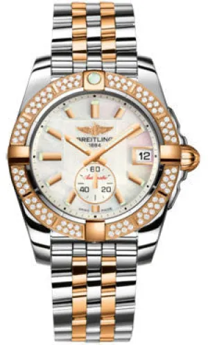 Breitling - Galactic 36 Automantic Steel-Rose Gold - Diamond Bezel - Pilot Bracelet