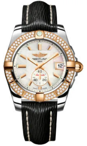 Breitling - Galactic 36 Automantic Steel-Rose Gold - Diamond Bezel - Sahara Strap