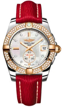 Breitling - Galactic 36 Automantic Steel-Rose Gold - Diamond Bezel - Sahara Strap
