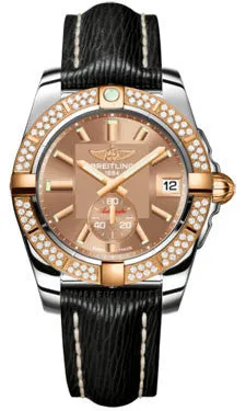 Breitling - Galactic 36 Automantic Steel-Rose Gold - Diamond Bezel - Sahara Strap