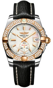 Breitling - Galactic 36 Automantic Steel-Rose Gold - Diamond Bezel - Sahara Strap