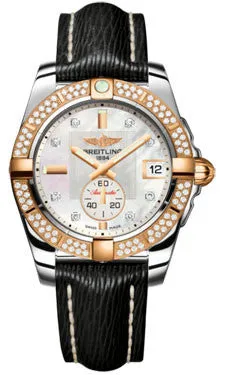 Breitling - Galactic 36 Automantic Steel-Rose Gold - Diamond Bezel - Sahara Strap