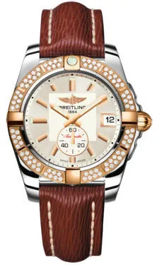 Breitling - Galactic 36 Automantic Steel-Rose Gold - Diamond Bezel - Sahara Strap