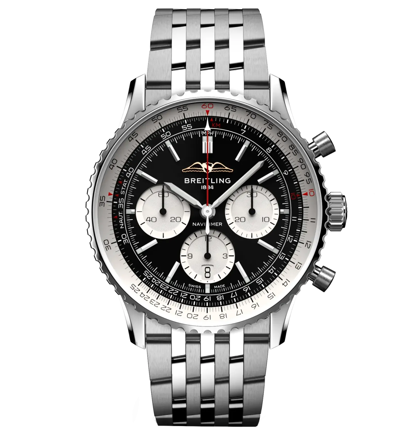 Breitling Navitimer B01 Chronograph 43 Watch with Stainless Steel Bracelet