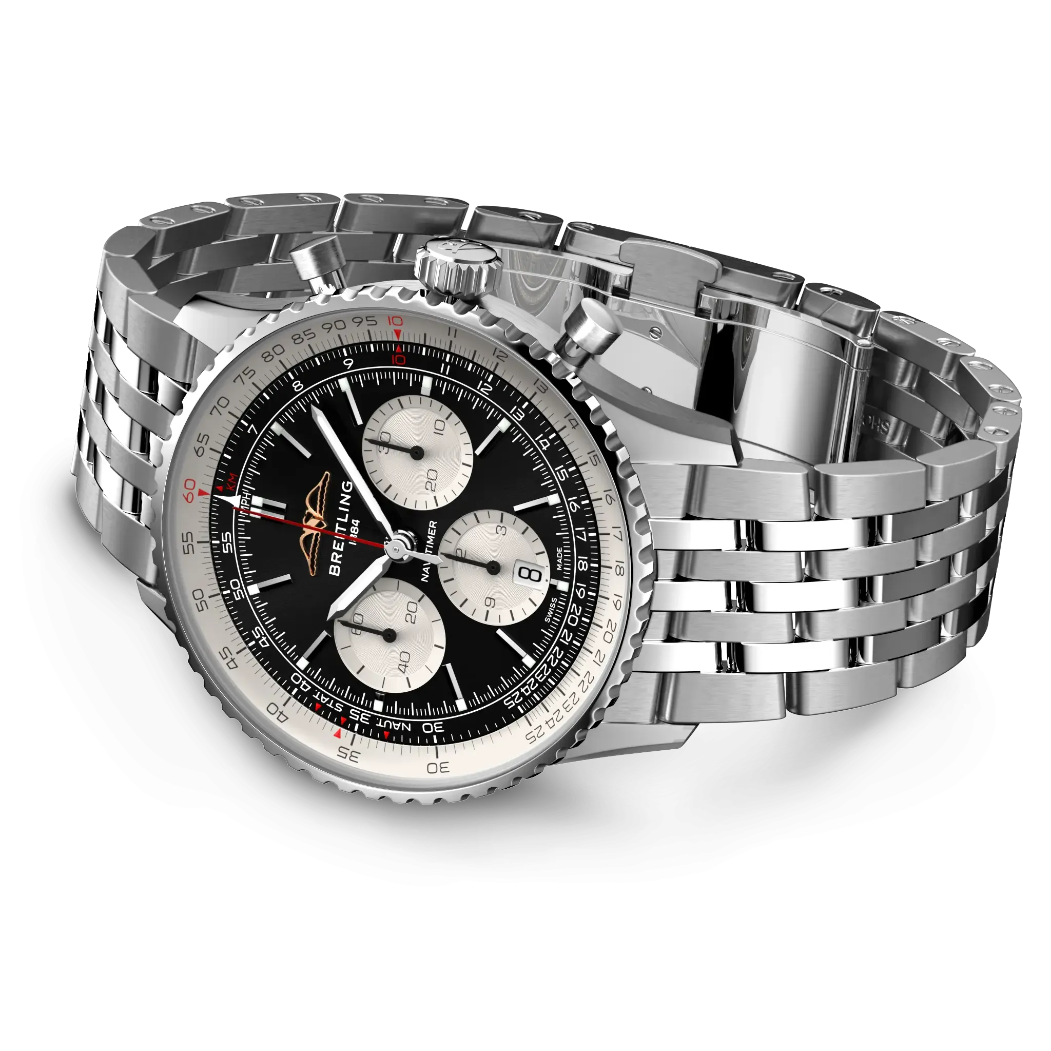 Breitling Navitimer B01 Chronograph 43 Watch with Stainless Steel Bracelet