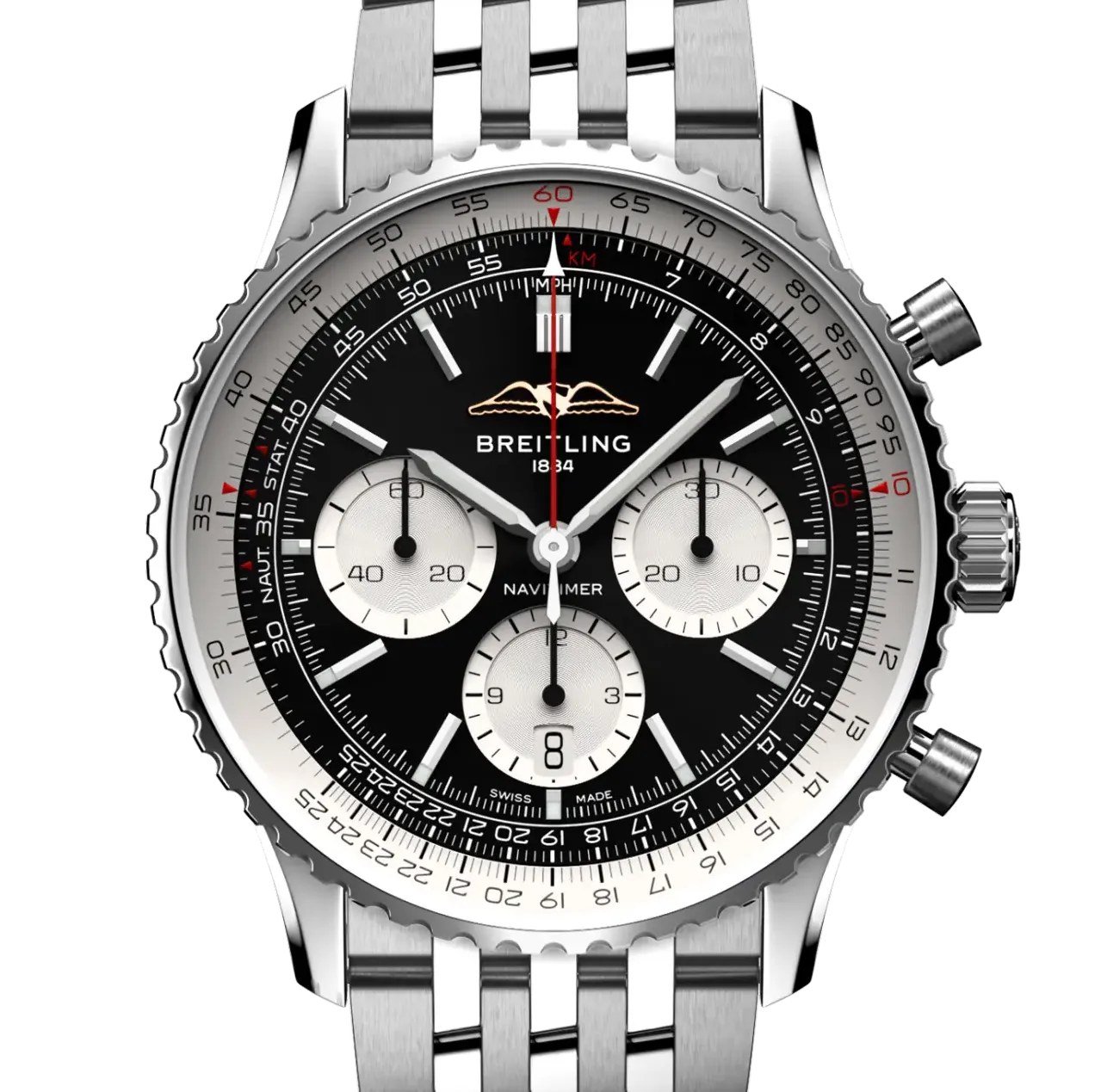 Breitling Navitimer B01 Chronograph 43 Watch with Stainless Steel Bracelet