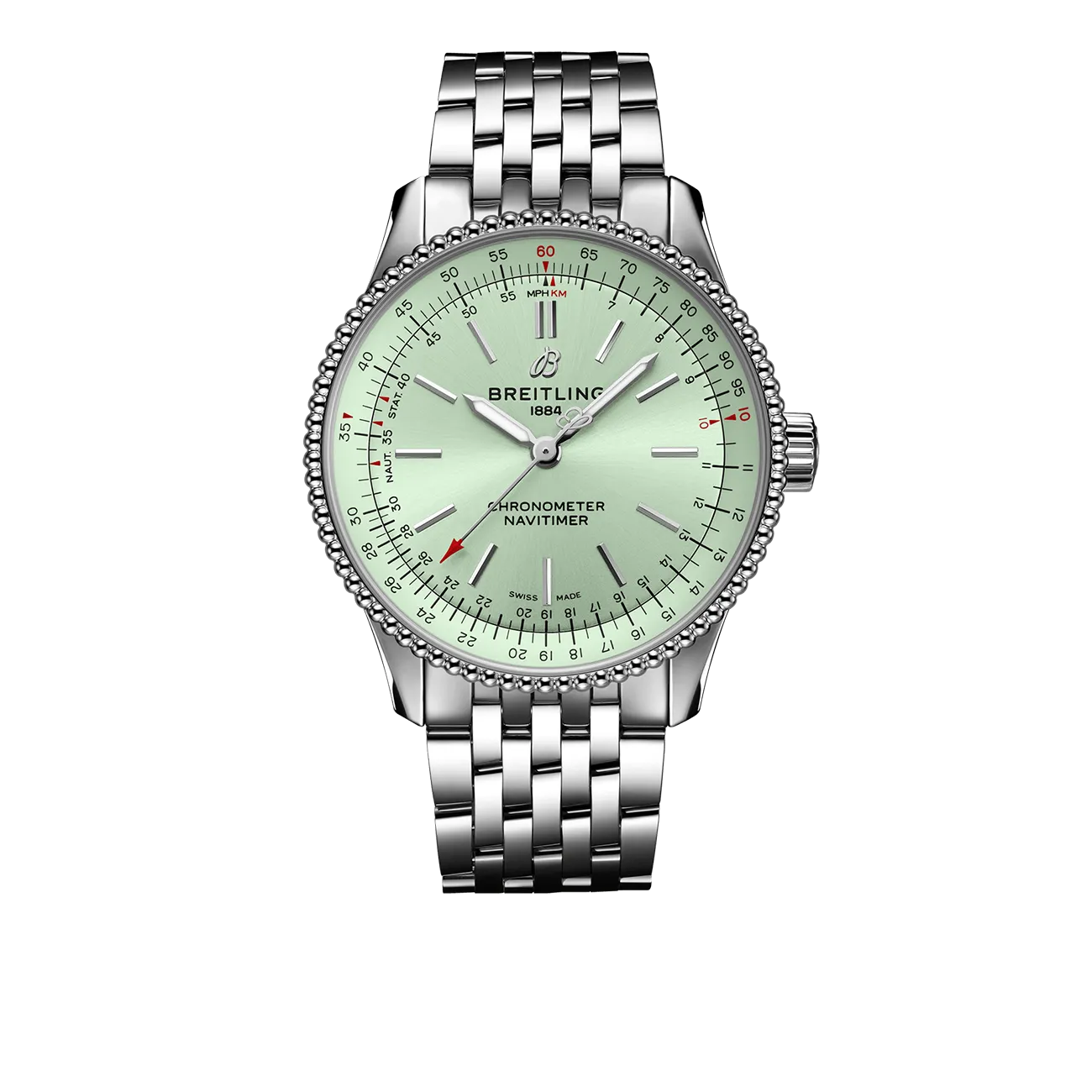 Breitling Navitimer Watch with Stainless Steel Strap, 35mm