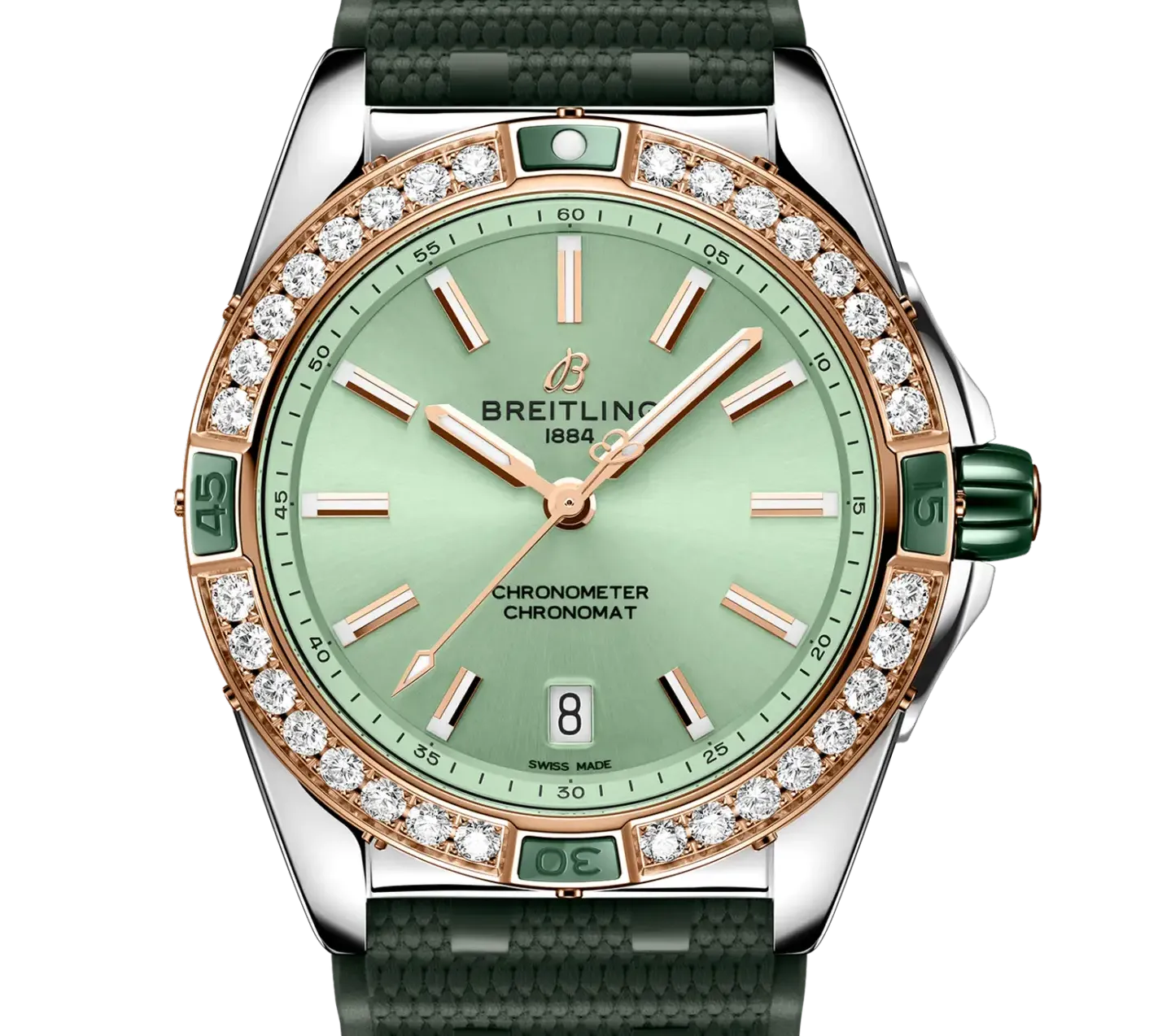 Breitling Super Chronomat Automatic 38 Watch with Diamonds