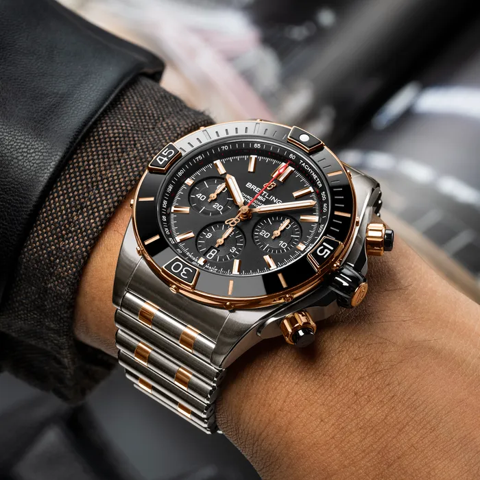 Breitling Super Chronomat B01 44 Watch with Black Dial