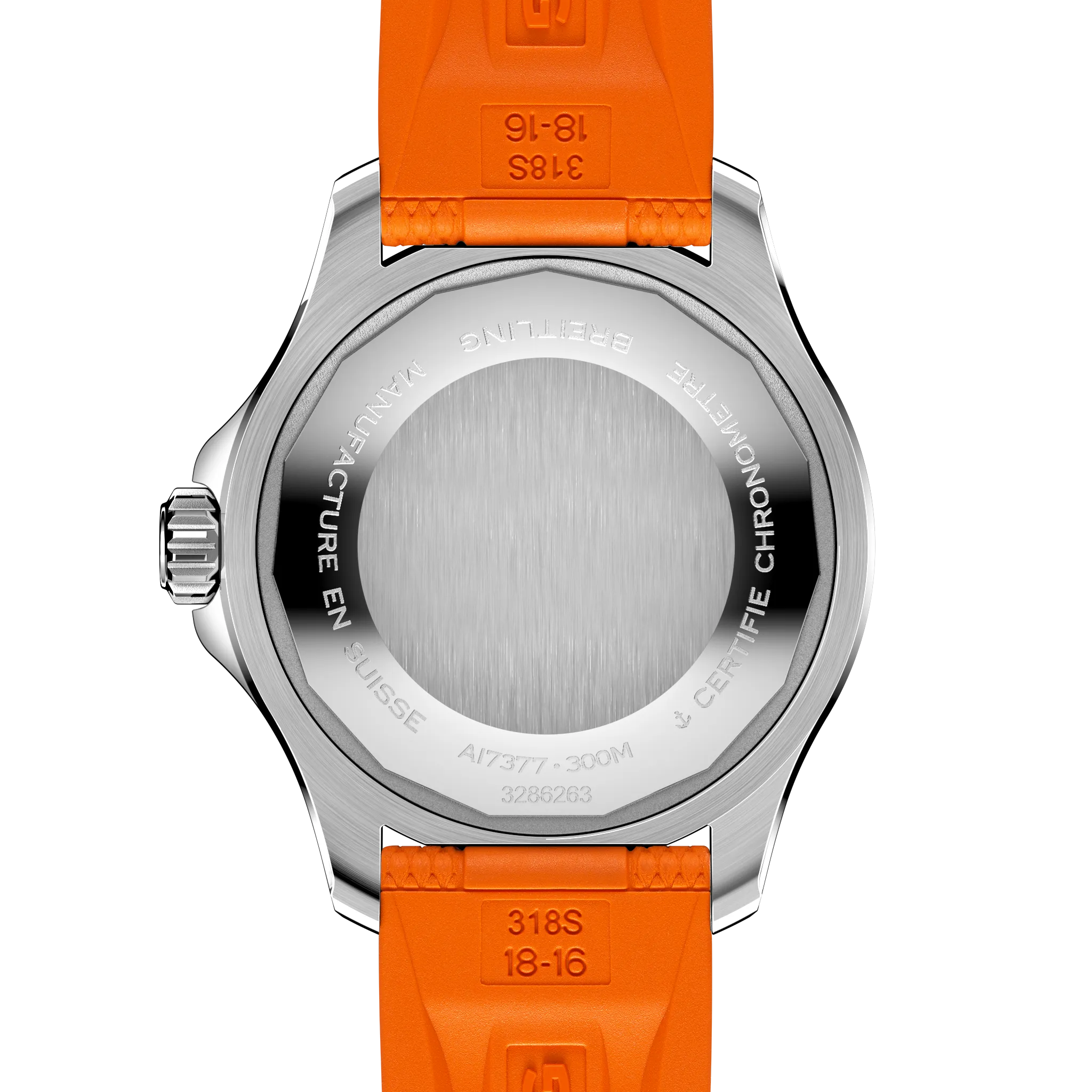 Breitling Superocean Orange on Rubber Watch, 36mm