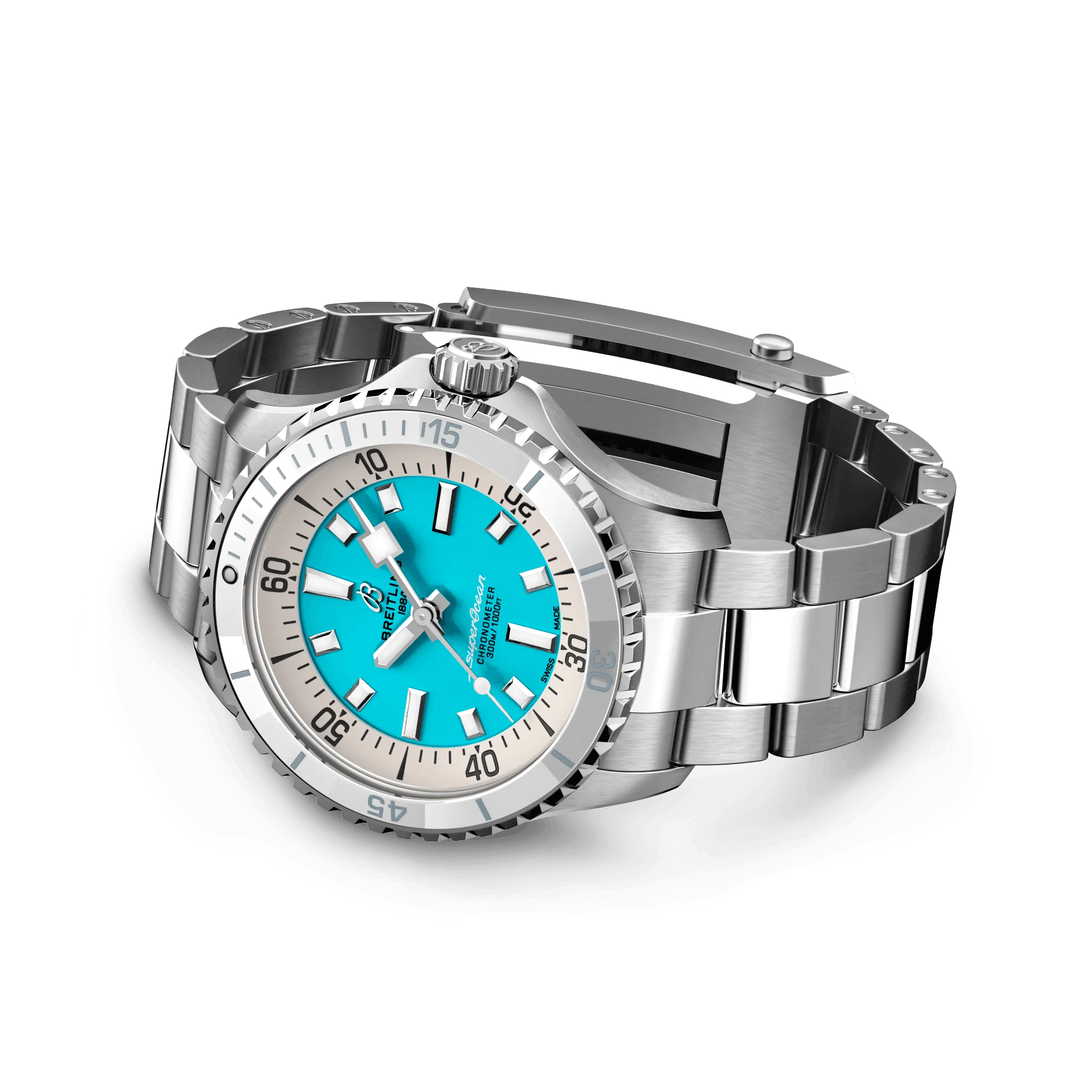 Breitling Superocean Turquoise Watch, 36mm