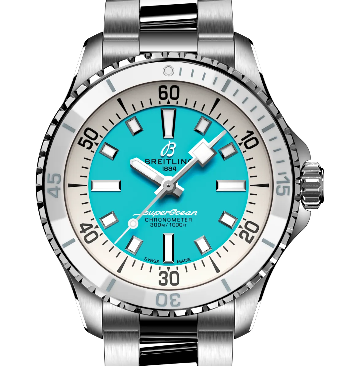 Breitling Superocean Turquoise Watch, 36mm