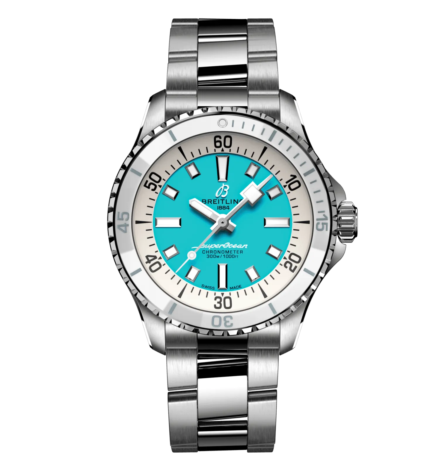Breitling Superocean Turquoise Watch, 36mm