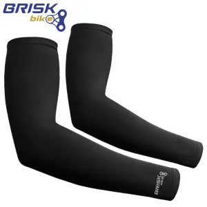 Brisk Bike Arm Warmers Cycling Unisex Adult Sleeves Black Pair, arm warmers, bicycle arm warmers, arm warmers for biking, long arm warmers