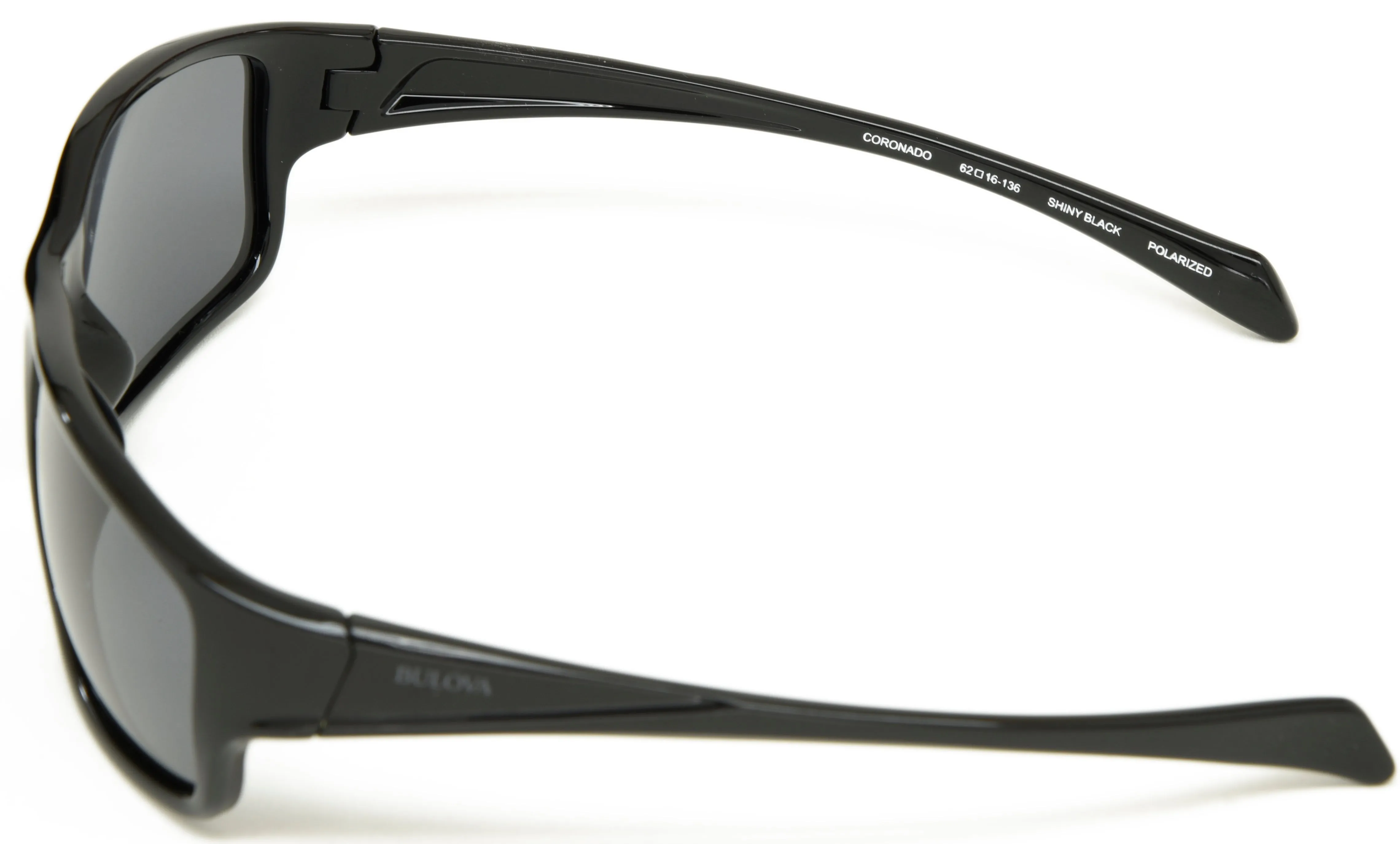 Bulova Coronado Sunglasses Unisex Polarized Sport Shiny Black Frame